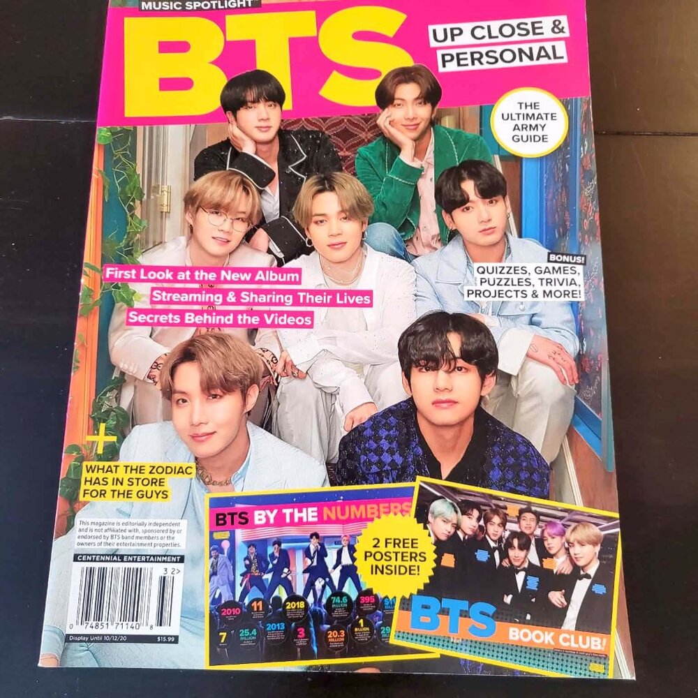 BTS Bangtan Music Spotlight 2020 magazine Up Close and Personal POSTER